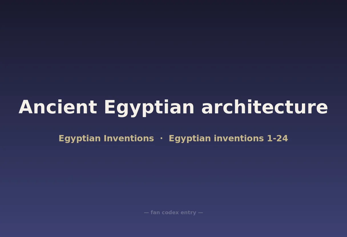 Ancient Egyptian architecture