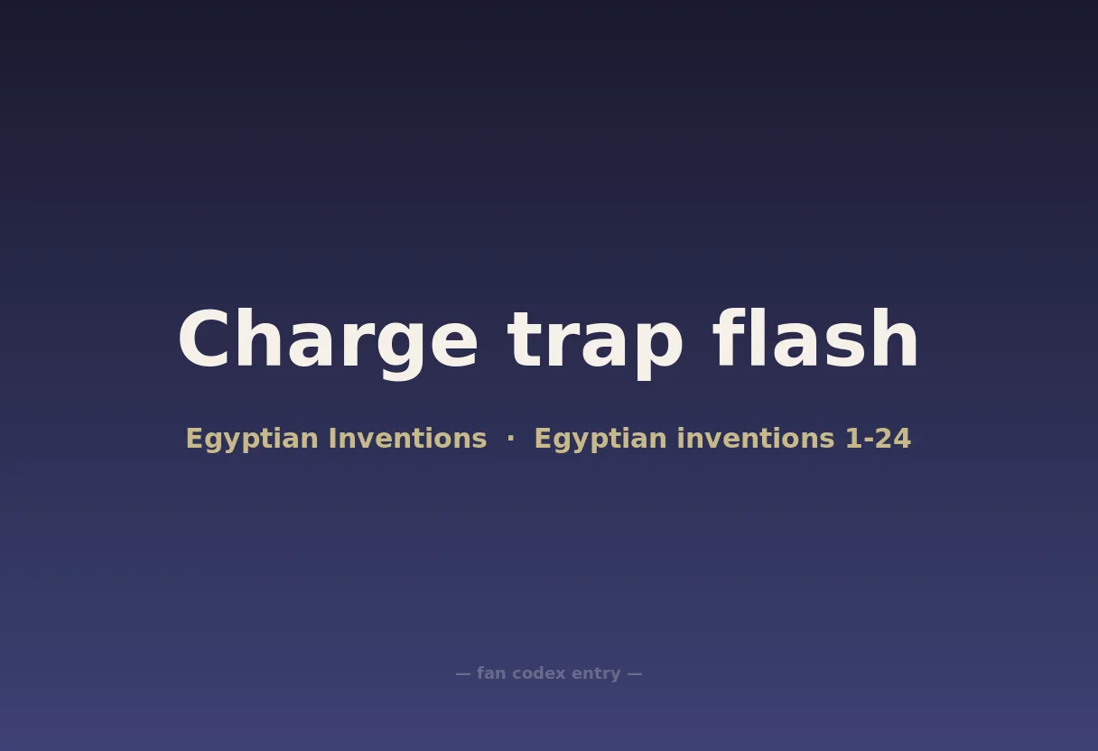 Charge trap flash