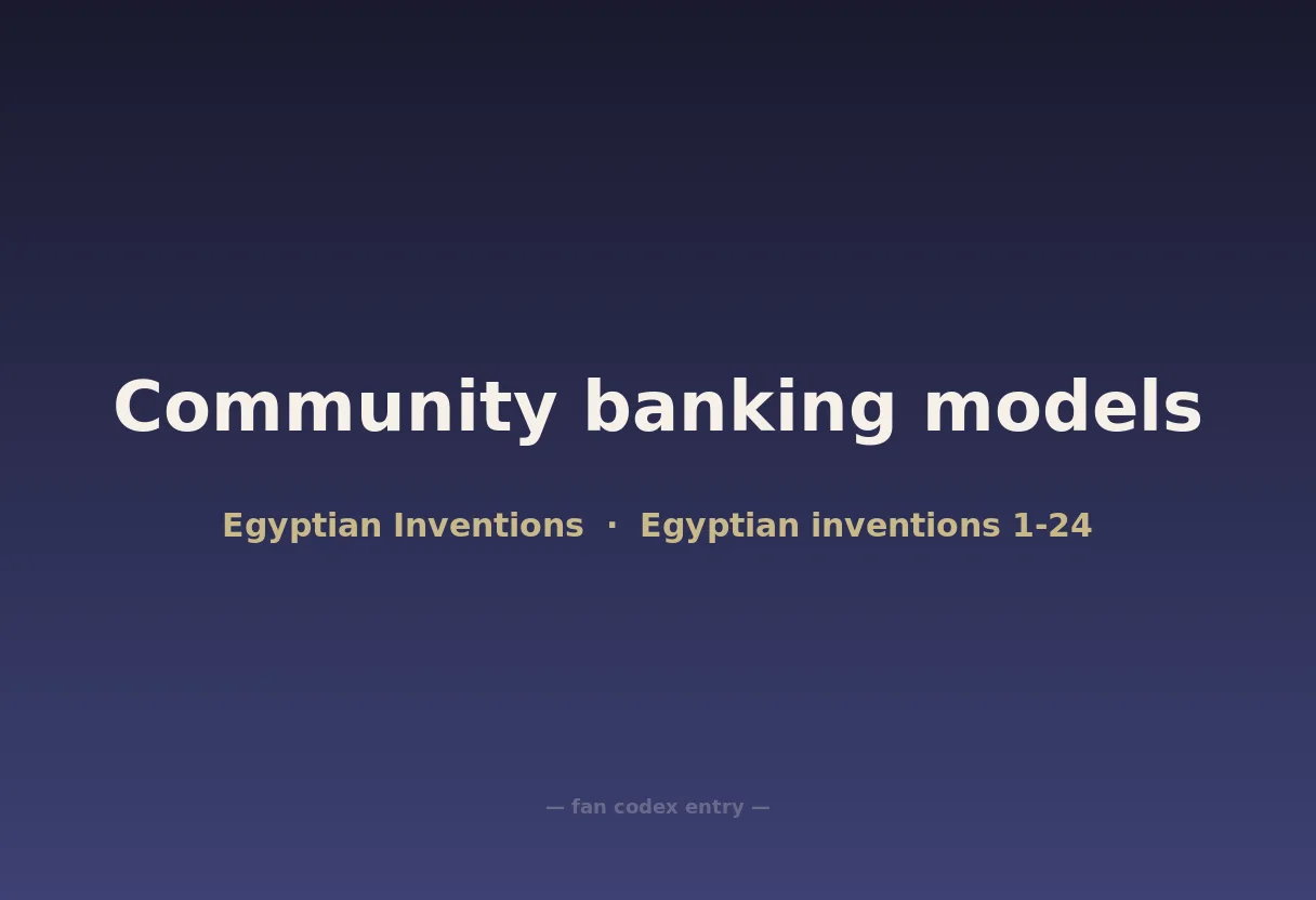 Community banking models